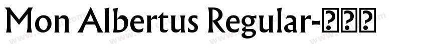 Mon Albertus Regular字体转换